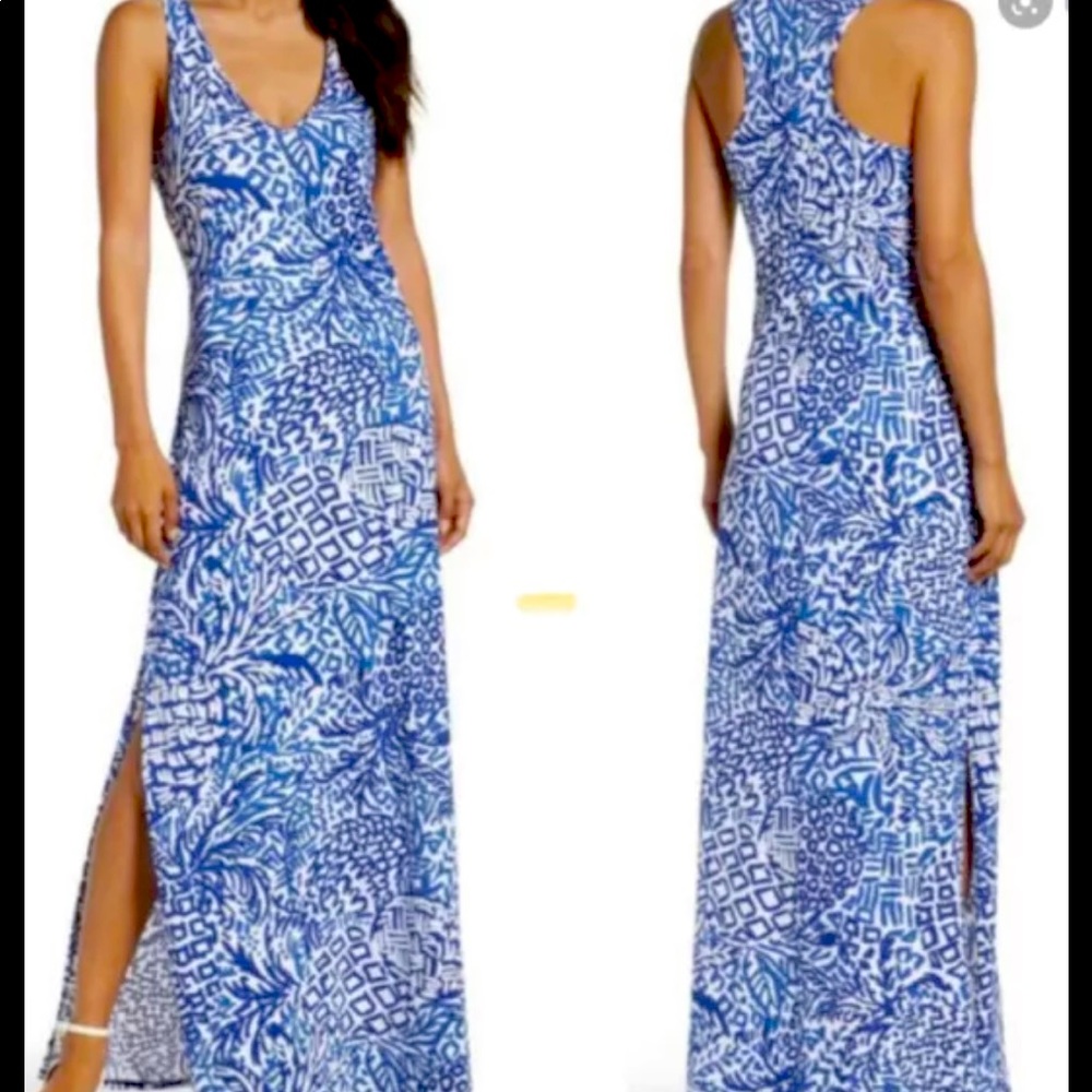 NWT LILLY Pulitzer kerri maxi dress in print home slice. Sz M